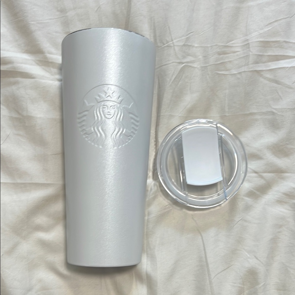Starbucks Silver Tumbler with Lid